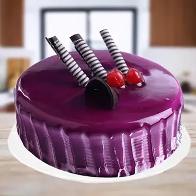 Black Currant Fresh Cream Cake (1 kg)