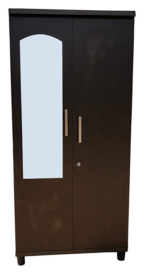 Bedroom Wooden Almirah Cabinet Wardrobe with Mirror, Drawers & Double Doors